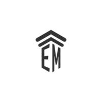 em eerste voor wet firma logo ontwerp vector