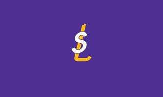 alfabet letters initialen monogram logo sl, ls, s en l vector