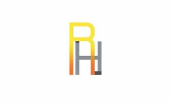 alfabet letters initialen monogram logo rh, hr, r en h vector