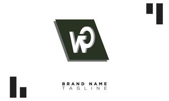 alfabet letters initialen monogram logo wg, gw, w en g vector