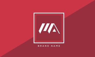 alfabet letters initialen monogram logo ma, ben, m en a vector