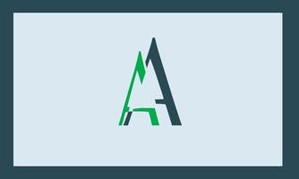 alfabet letters initialen monogram logo aa vector