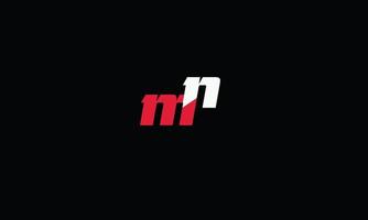 alfabet letters initialen monogram logo mn, nm, m en n vector