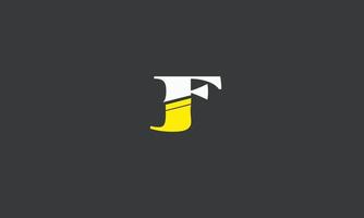 alfabet letters initialen monogram logo jf, fj, j en f vector