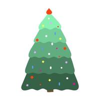 Kerstmis boom icoon geïsoleerd Aan wit achtergrond. Kerstmis en nieuw jaar vakantie symbool vector