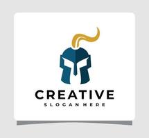 spartaans krijger gladiator helm logo sjabloon ontwerp inspiratie vector