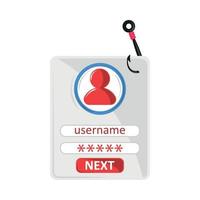 Log in in account in e-mail vector