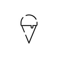 ijs room, nagerecht, zoet stippel lijn icoon vector illustratie logo sjabloon. geschikt voor veel doeleinden.