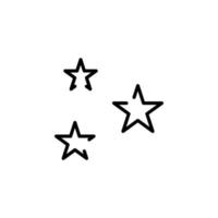 sterren, nacht stippel lijn icoon vector illustratie logo sjabloon. geschikt voor veel doeleinden.