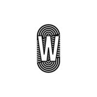 gemakkelijk zwart modern brief w logotype ontwerp concept vector