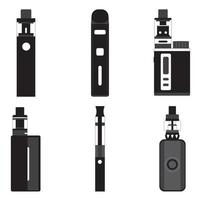 silhouet van vapen roken gereedschap vector illustratie Aan wit achtergrond