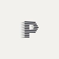 brief p logo vector. p logo bedrijf. brief p bouw logo vector sjabloon