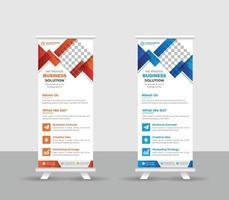 zakelijke roll-up banner staan sjabloonontwerp, moderne draagbare stands corporate roll-up banner lay-out, optrekken, vectorillustratie, zakelijke flyer, brochure, zakelijke banner vector