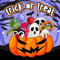 halloween trick or treat-concept vector