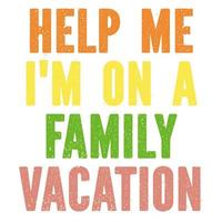 helpen me ik ben Aan een familie vakantie vector