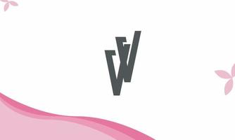 alfabet letters initialen monogram logo wv, vw, w en v vector