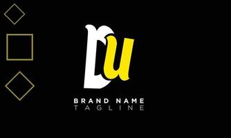 alfabet letters initialen monogram logo du, ud, d en u vector