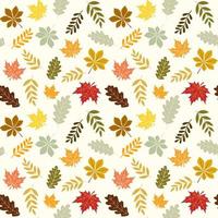 naadloos herfst patroon met bladeren, natuur ontwerp, vallen esdoorn, eik, kastanje bladeren voor decoratie, perfect voor scrapbooking achtergrond, textiel en behang, hand- getrokken vector elementen