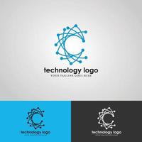 technologie logo ontwerp vector