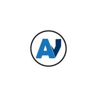 av letter logo vector