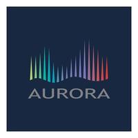 Aurora logo ontwerp icoon illustratie vector sjabloon