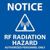 merk op rf straling risico geautoriseerd enkel en alleen teken Aan wit achtergrond vector