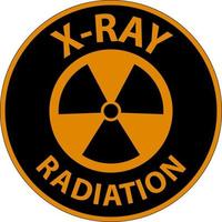 waarschuwing röntgenstraal straling teken Aan wit achtergrond vector