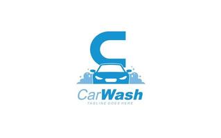 c logo carwash voor identiteit. auto sjabloon vector illustratie voor uw merk.