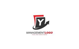y logo beheer voor bedrijf. brief sjabloon vector illustratie voor uw merk.