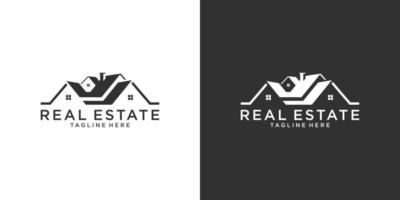 dak en huis logo vector ontwerpconcept. onroerend goed logo