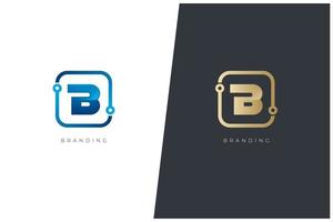 b brief logo vector concept icoon handelsmerk. universeel b logotype merk