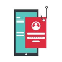phishing smartphone gegevens vector