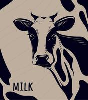 melk koe dier vector