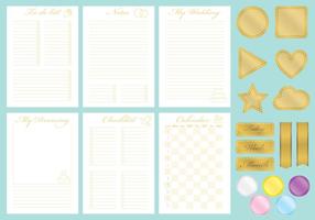 Gouden Wedding Organizer Vectoren