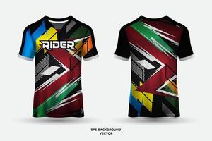 futuristische Jersey ontwerp sjabloon voetbal club uniform t-shirt voorkant en terug vector