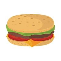 hamburger eten icoon vector