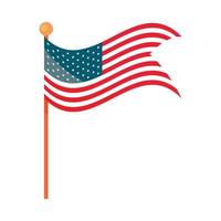golvend vlag van Verenigde Staten van Amerika vector
