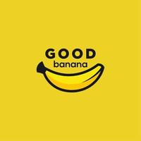 mooi zo banaan logo concept ontwerp. illustratie icoon banaan vector