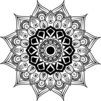 mandala lijn tekening ontwerp, een patroon motief mandala kunst ornament circulaire bloemen ontwerp element, mandala met bloemen patronen. Indisch mandala vector