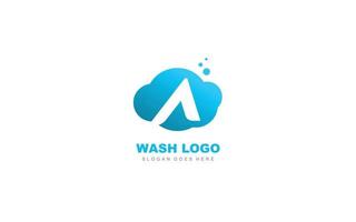 een logo wolk voor branding bedrijf. brief sjabloon vector illustratie voor uw merk.