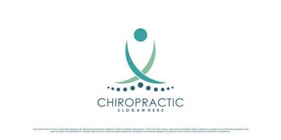 chiropractie icoon logo ontwerp inspiratie voor Gezondheid zorg wervelkolom met creatief concept premie vector