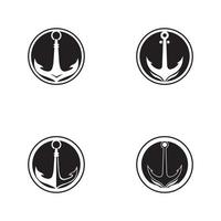 anker pictogram logo sjabloon vectorillustratie vector