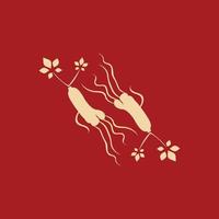 ginseng vector pictogram illustratie ontwerpsjabloon