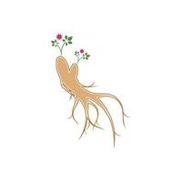 ginseng vector pictogram illustratie ontwerpsjabloon