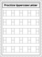 abc alfabet brief traceren. hoofdletters brief h. handschrift praktijk voor peuter- kinderen vector