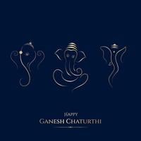 gelukkig ganesh chaturthi sociaal media post ontwerp vector