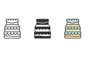 cake iconen symbool vector-elementen voor infographic web vector