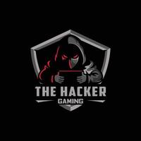 de hacker esport logo vector