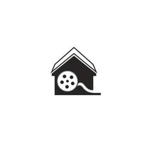 productie huis of film industrie logo vector