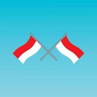 republiek van Indonesië vlag icoon vector